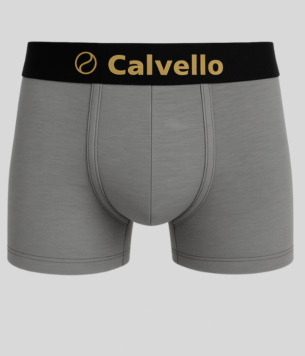 Calvello İtalyan Kumaşlı Erkek Likralı Boxer - Gri